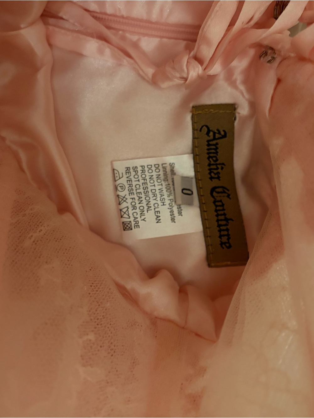Pink Ruffled Lace-Up Homecoming Dress - Picture 3 of 4